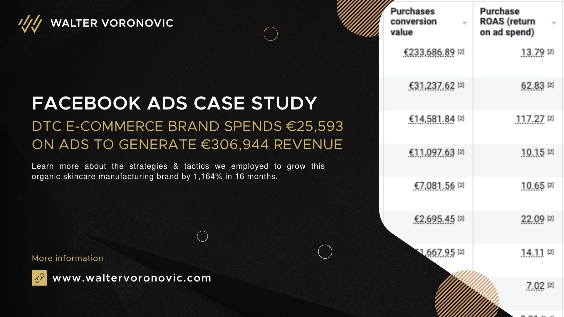 DTC ecommerce facebook ads case study